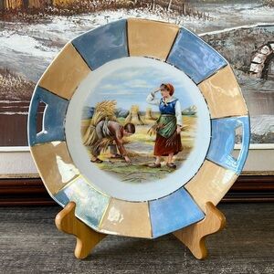 Schwarzenhammer Germany Bavarian Porcelain Plate with Handle